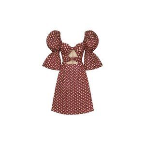 NWOT Autumn Adeigbo Jovie cut out burgundy Dress SIZE 4